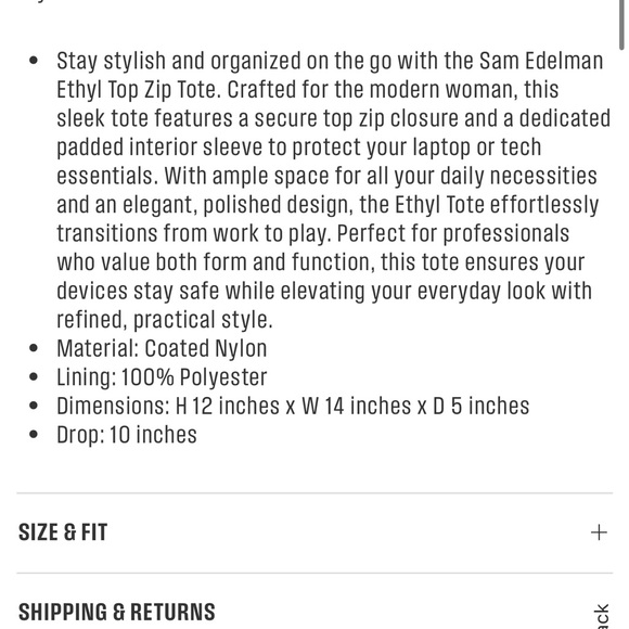 Sam Edelman Tote - Picture 4 of 4